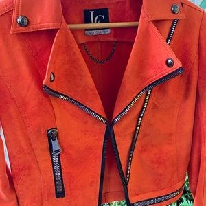 Orange Moto Jacket by Lena Gabrielle